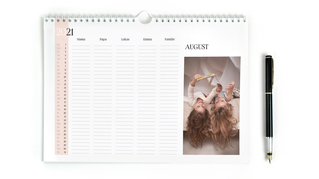Familienkalender als Organisationshelfer