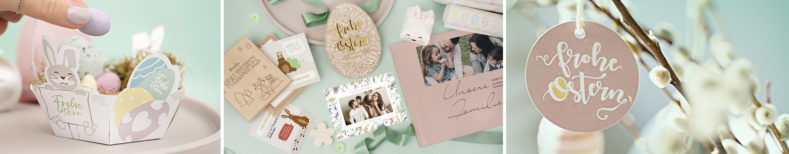 Ostermenü für die Tischdekoration