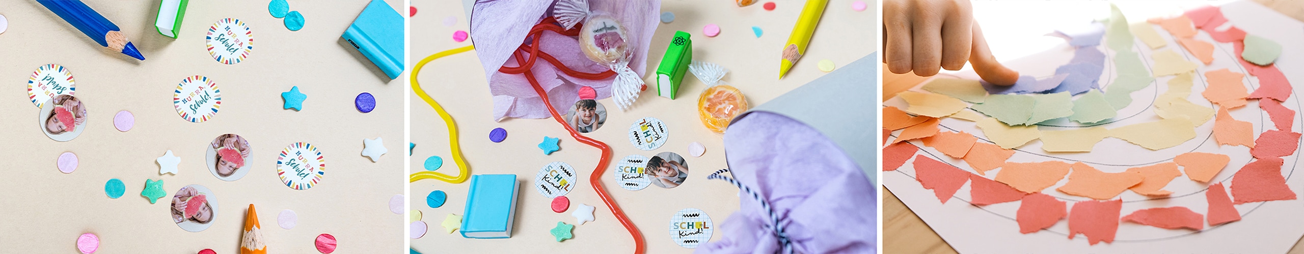 Konfetti zur Einschulung jetzt online selbst gestalten Konfetti mit Foto von Einschulungskind