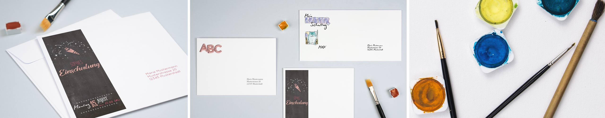 Umschläge zur Einschulung jetzt online selbst gestalten Umschläge zur Einschulung mit verschiedenen Designs