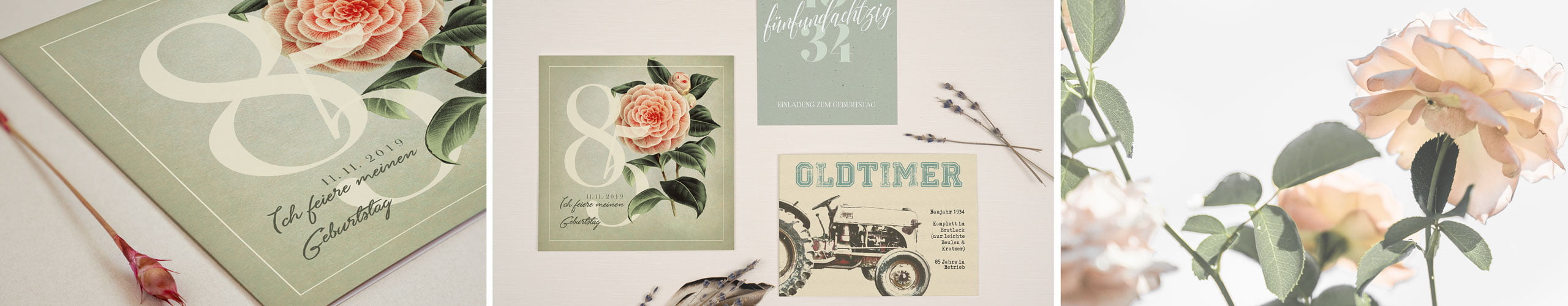 Personalisierte Einladungskarten zum 85. Geburtstag