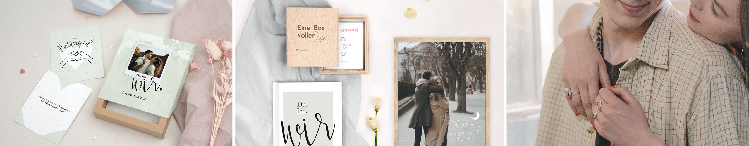 Partnerbuch, Bilderbox und Wandbild als Geschenkideen für den Partner