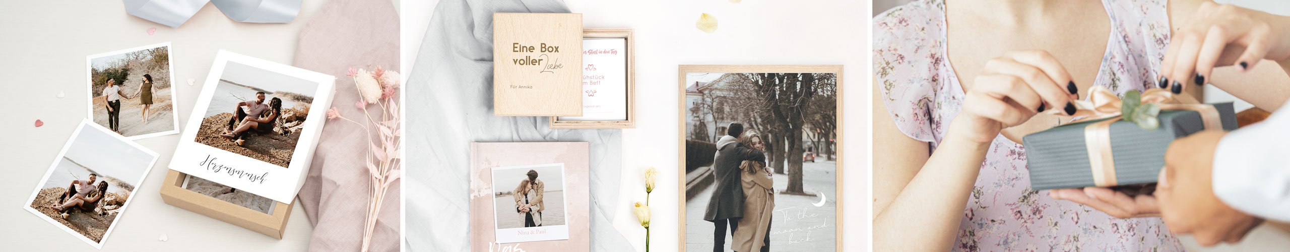 Wandbild, Foto- und Gutscheinscheinbox als kreative Geschenke zum Jahrestag