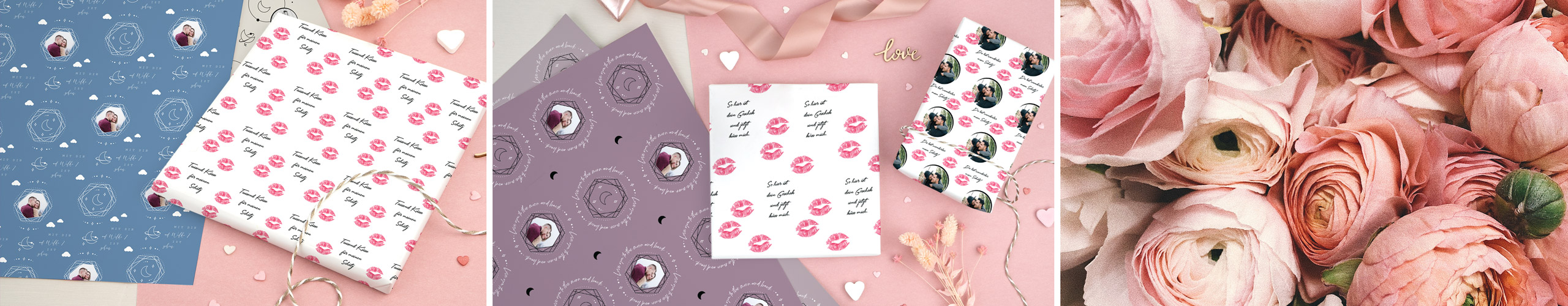 Geschenkpapier zum Valentinstag