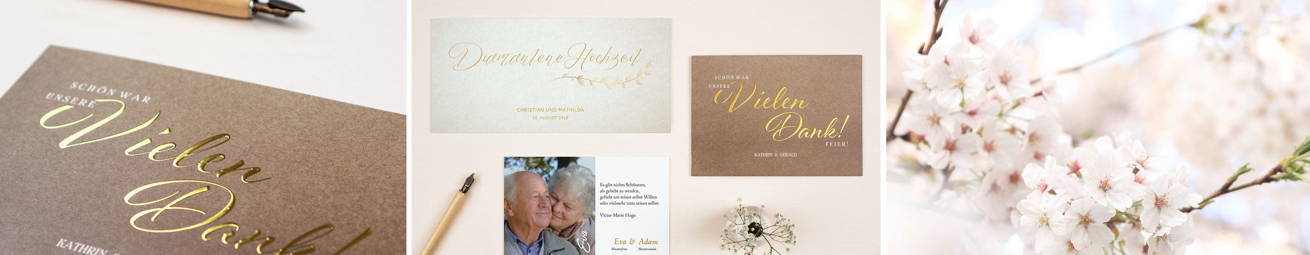 Danksagungskarten zur Diamantenen Hochzeit jetzt online gestalten Danksagungskarten zur Diamantenen Hochzeit