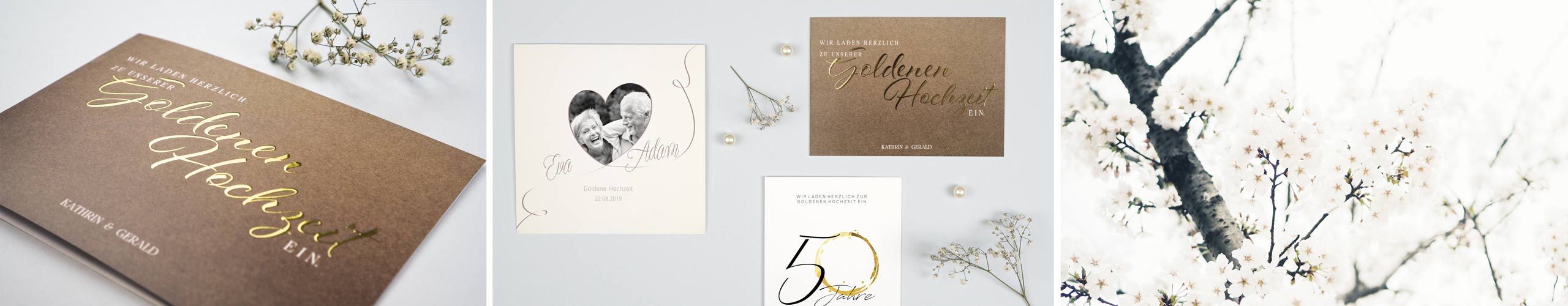 Einladungskarten zur Goldenen Hochzeit