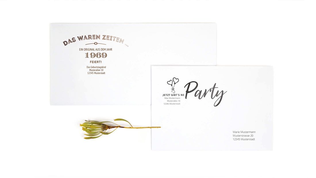 Umschläge mit Design Geburtstag