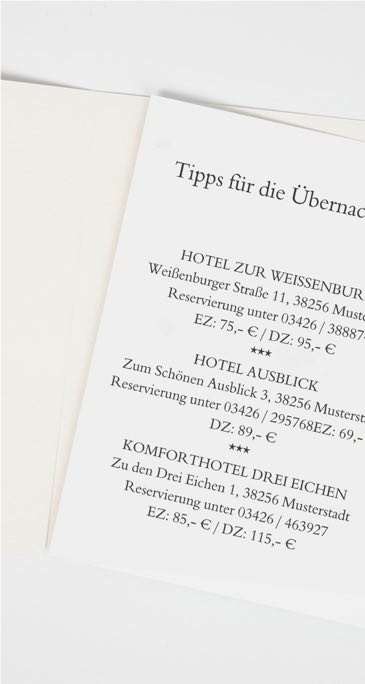 Einlegeblätter