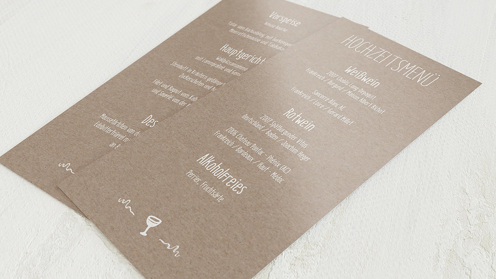 Menükarte - Einfachkarte